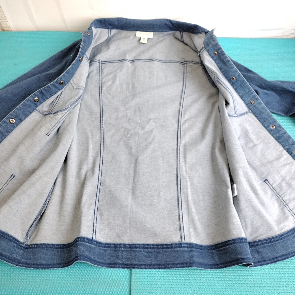 Appleseed’s Long Jean Utility Jacket Button Down … - image 7